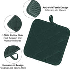 Oven Mitts and Pot Holders Set, Heat Resistant Silicone Kitchen Mini Oven - Image 4