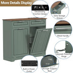 Double 10 Gallon Tilt Out Trash Can Cabinet - Image 2