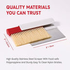 KneadAce Dough Scraper & Baker’s Brush Set. Stainless Steel Bench Scraper & - Image 9