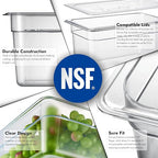 CURTA 6-Pack 1/3 Size 6" Deep NSF Polycarbonate Food Pans | Dishwasher & - Image 5
