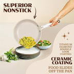 Granitestone Ceraluxe 20 Pc Ceramic Cookware Set Nonstick, Complete Pots and - Image 4