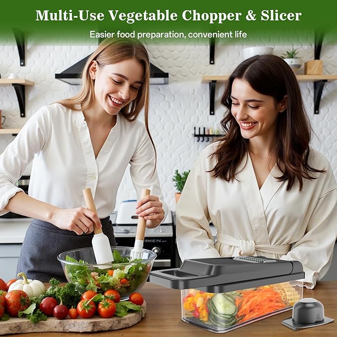 HomeHacks Vegetable Chopper Vegetable Cutter, 15 in 1 Kitchen Gadget, Onion - Image 7