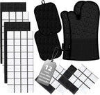 Oven Mitts Kitchen Towels and Dishcloths Pot Holders Sets, Oven Gloves Kitchen by BSKSSK
