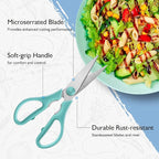 Light Green Kitchen Shears, Rkqoa Kitchen Scissors Heavy Duty Cooking Scissors - Image 4