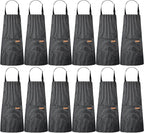 Handepo 12 Pcs Cotton Aprons for Women Men by Handepo