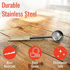 3 Ounce Slotted Stainless Steel Portion Control Ladle Spoon - Image 4