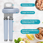 Ultrean Manual Can Opener Bottle Opener, Heavy Duty Stainless Steel Smooth Edge - Image 2