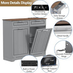 Double 10 Gallon Tilt Out Trash Can Cabinet - Image 2