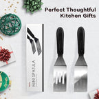 Small Spatula Professional Mini Serving Spatula, 2 Pieces Stainless Steel Metal - Image 7