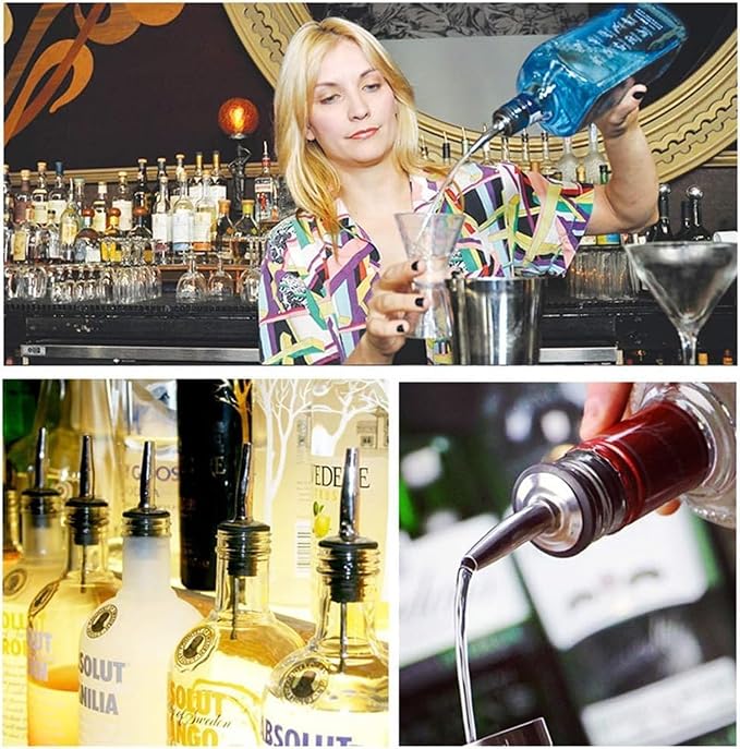 6PCS Bottle Pourer with Adapters, Oil Pourer Spout with Rubber Dust Caps - Image 7