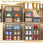 12 Pack Clear Shoe Storage Organizer - Image 2