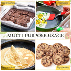 Silicone Cookie Spatula Turner 2 Pack Mini Brownie Spatula Flexible Kitchen - Image 7