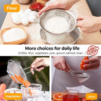 Walfos 4.6 Inch Fine Mesh Strainer, Premium Stainless Steel Colanders and - Image 4