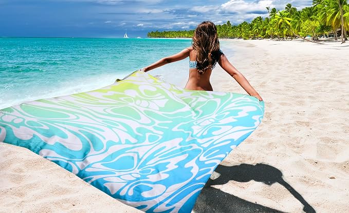 HIHOHO Beach Blanket Waterproof Sandproof Extra Large Beach Mat 79" X - Image 6