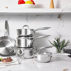 KEAWELL K3 Premium 4-Quart Tri-Ply Stainless Steel Sauté Pan - Image 9