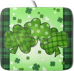 St Patrick's Day Shamrocks Dish Drying Mat 16x18 Inch by Kawani