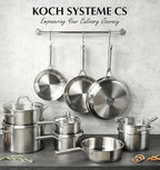 KOCH SYSTEME CS Stainless Steel Cookware Set 17 Piece, Professional 18/10 - Image 2