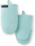KITCHENAID Gourmet Series Gridlines Mini Oven Mitts 2-Pack Set, Heat Resistant by KitchenAid