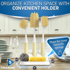 Dish Brush Set of 5 with Holder - Image 5