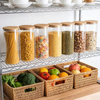 Moretoes 3 Pack 2qt Round Glass Storage Containers - Image 6