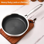 DELARLO Tri-Ply Stainless Steel 5.5 Inch Omelet Pans, Small Frying Pan - Image 6