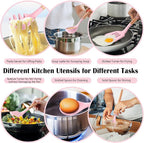 HaWare Kitchen Cooking Utensils Set, 23-Piece Silicone Kitchen Utensils Spatula - Image 5