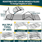 P&P CHEF Cooling Rack, 5-Tier Stainless Steel Stackable Baking Cooking Racks - Image 7