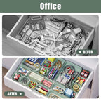 28 pcs Desk Drawer Organizer Tray, Stackable Organizer Containers - Image 5