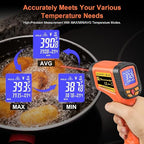 -58°F to 2732°F Digital Infrared Thermometer Gun, 50:1 Distance Ratio Laser - Image 6
