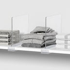 4 PCS Shelf Dividers for Closet Organization Acrylic Clear Closet Shelf Divider - Image 5