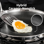 Deluxe 13 Piece Hybrid Ceramic Nonstick Stainless Steel Cookware Set-5 Piece - Image 2