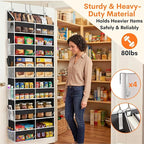 Over The Door Organizer 6 Tiers, Extra Large Behind Door Storage of 12 - Image 3