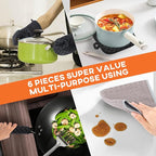 Philorn Oven Mitts and Pot Holders 6pcs, Kitchen Oven Glove High Heat Resistant - Image 6