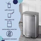 happimess HPM1006A Connor Rectangular 13-Gallon Trash Can - Image 3