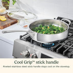 Cuisinart PureClad™ Triple Ply Stainless Steel 5.5 Qt. Saute Pan w/Cover - Image 6