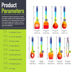9-Piece Rainbow Silicone Spatula Set - Image 2