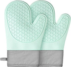 Silicone Oven Mitts, Waterproof Non Slip Grip Oven Gloves by Unknown