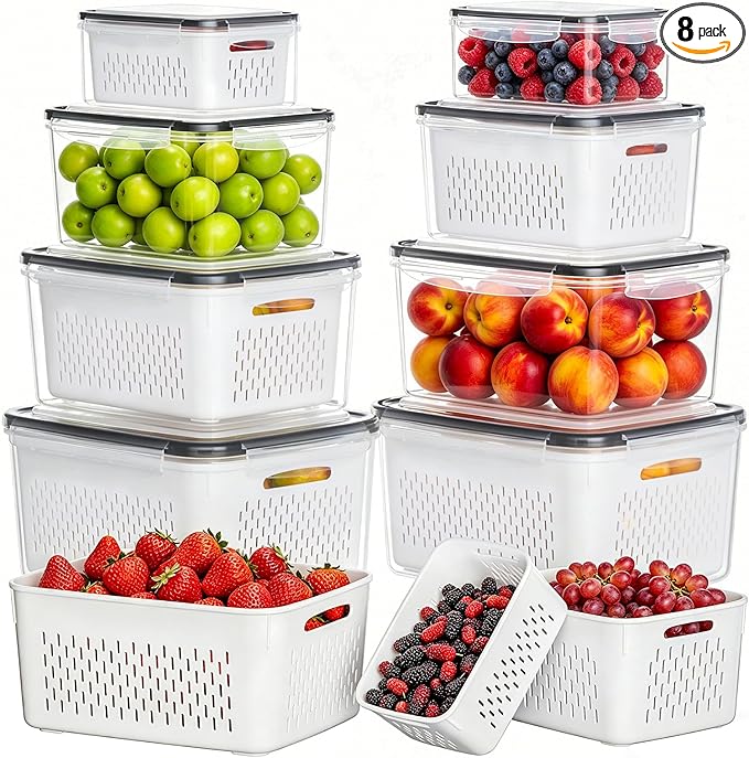 HOMETALL 8 Pack Fruit Storage Containers by OrderNow