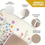 Giwawa Spring Floral Dish Drying Mat 16"x18" Watercolor Summer Wildflower Dish - Image 4