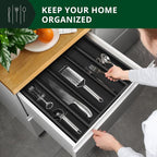 ROYAL CRAFT WOOD Luxury Bamboo Kitchen Drawer Organizer - Image 7