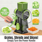 Quick Rotating Cheese Grater, Manual 3-in-1 Vegetable Chopper - Image 4