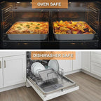 E-far Small Baking Pan with Lid, 9.4”x 7” x 2” Stainless Steel Rectangle Sheet - Image 4