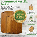 Greener Chef Luxury Bamboo Cutting Board 3-Piece Set - Image 6