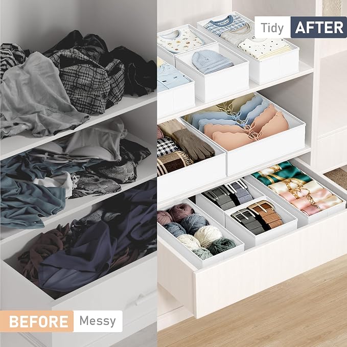 DIMJ Drawer Organizer Clothes- 26 Pack Baby Dresser Organizer - Image 5
