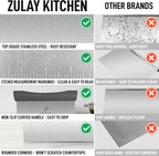 Zulay Premium Multi-purpose Stainless Steel Bench Scraper & Chopper, Quick & - Image 7