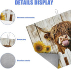 Sunflower Highland Cow Dish Drying Mat - Image 3