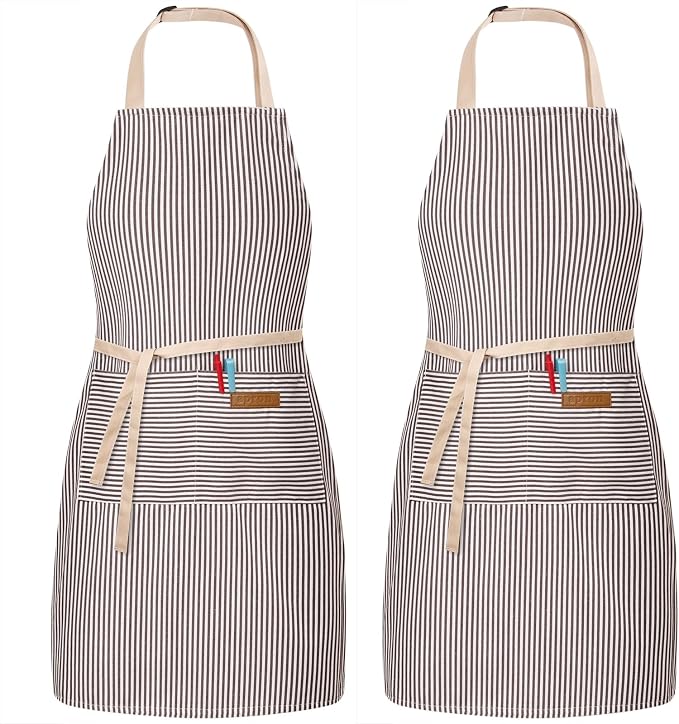 BeLuyi 2 Pack Adjustable Bib Apron by BELUYI