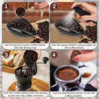 4Pcs Coffee Bean Dosing Cup, Spray Bottle, Spoon and Stirrer Tool Set, Coffee - Image 3