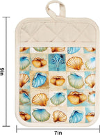Pot Holders Set of 2 Heat Resistant 480 ℉Non Slip Clear Silicone Printed - Image 2