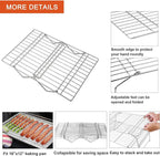 P&P CHEF Cooling Rack, 5-Tier Stainless Steel Stackable Baking Cooking Racks - Image 3